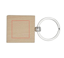 Gioia beech wood squared keychain